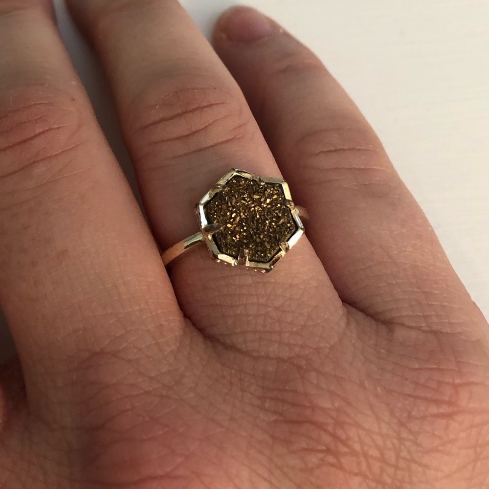 Kendra Scott gold Kylie druzy ring